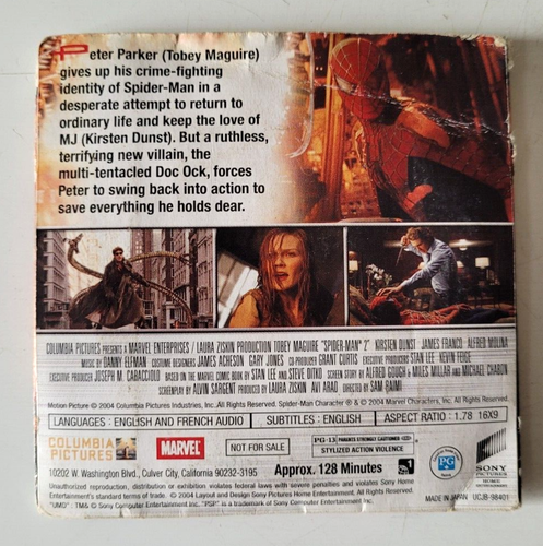 UMD Vidéo Film - Spider-Man 2 - Sony PSP - US Zone 1 - Imagen 4 de 4