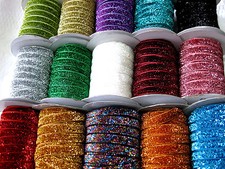 5m lurex ribbon glitter ribbon woven ribbon choose color 10mm wide €1.10 per meter