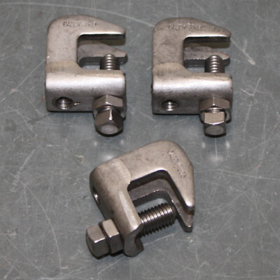 (3) nVent Caddy Beam Clamp 3050037S4, 304 Stainless Steel, 3/8'' Threaded Rod