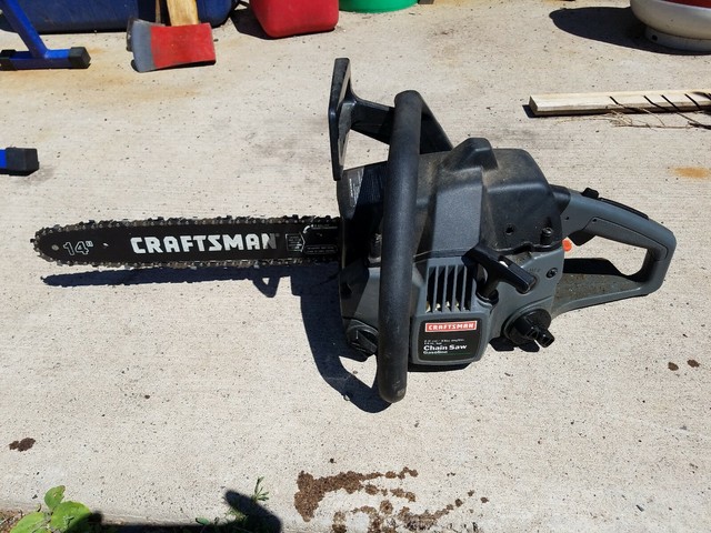 Craftsman Chainsaw Model 358 351340 33cc 14 Bar Works And Cuts Great Leaks Gas