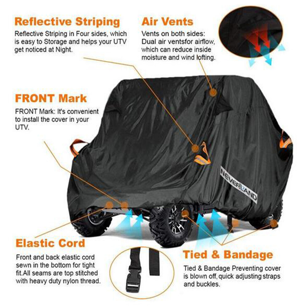 YONQIFON CFMOTO UTV Cover Heavy Duty All-Weather Protection Waterproof For CFMOTO Uforce Zforce 500 600 800 950 1000 Windfroof Snowproof : Buy Online At Best Price In KSA - Souq Is Now - Foto 8