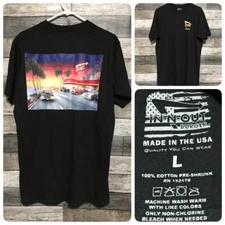 In N Out Burgers Arizona T Shirt Men’s L Black Short Sleeve Graphic Tee