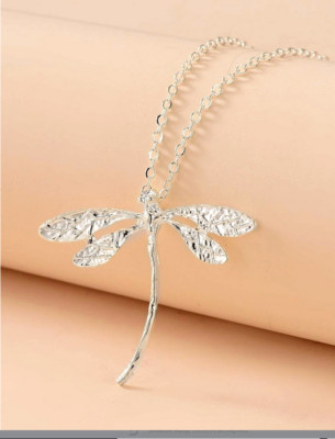 DRAGONFLY INSECT WING Pendant Charm On 925 Sterling Silver 22'' Necklace women
