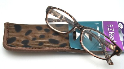 E-Z Reader '' SONDRA BRN '' lace pattern Reading Glasses w/ case CHOOSE STRENGTH