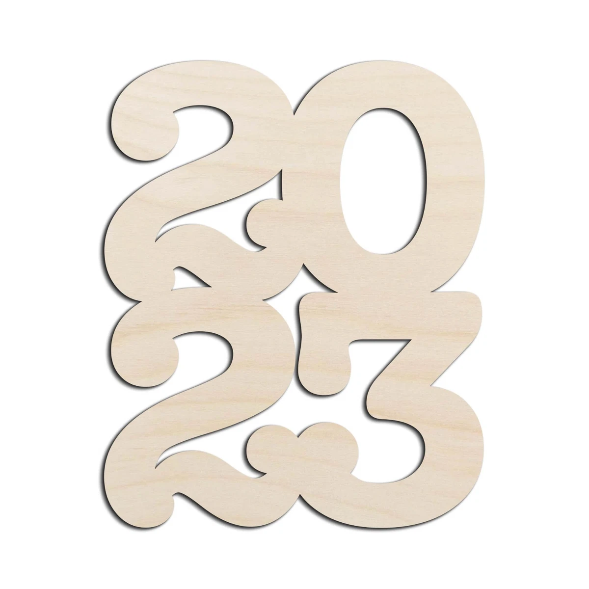 2023 Year Vertical Stack Laser Cut Out Unfinished Wood Shape Craft