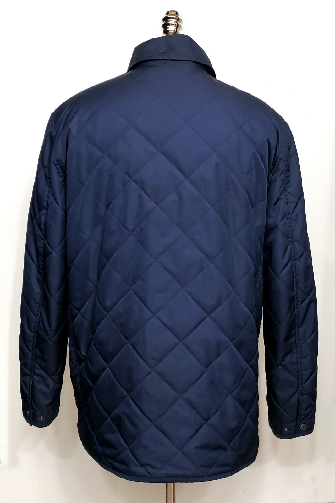 Polo Ralph Lauren Mens Quilted Jacket Navy Blue Wool Lining Size L eBay