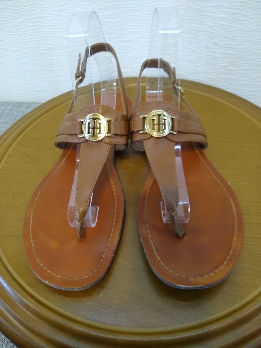Tommy Hilfiger ~ Thong Flat Sandals Women Sz 10 - Brown  display picture 3