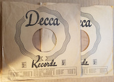 10" 2 Decca Original 78rpm Record Sleeve Sleeves