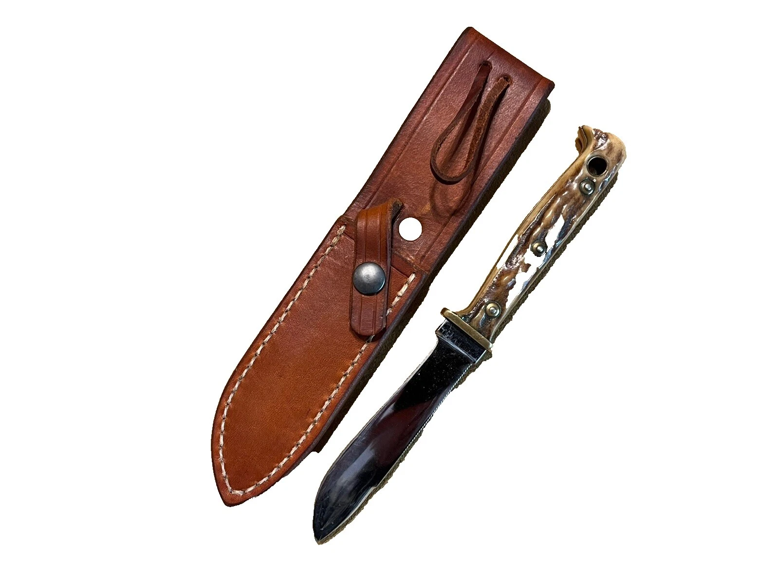 PUMA Leather Handle Collectible Modern Factory Manufactured Fixed Blade Knives
