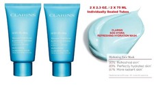 2 PC Clarins SOS HYDRA Refreshing Hydration Mask 2 X 2.3 OZ SEALED TUBES