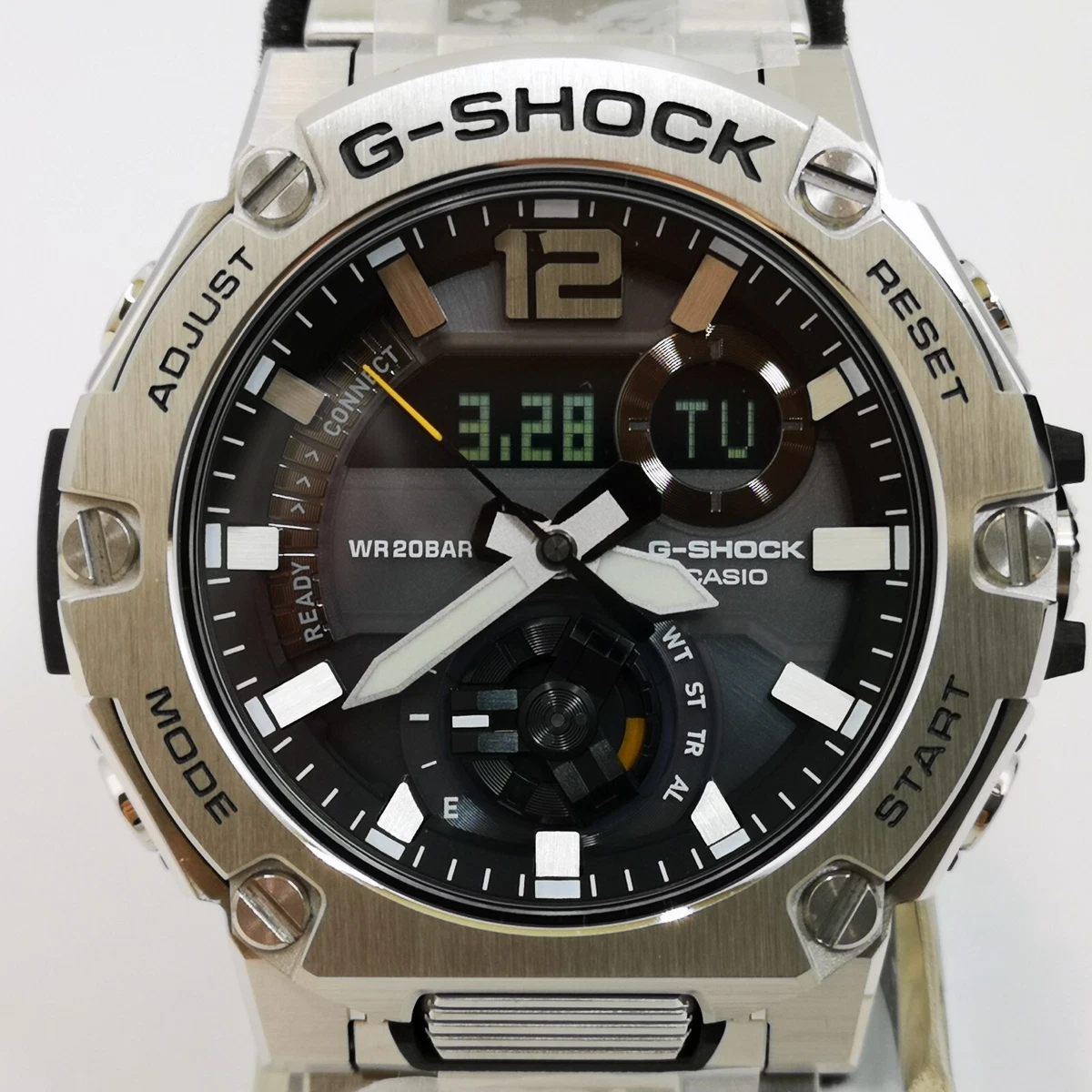 CASIO G SHOCK G STEEL GST B300E 5AJR Gray Carbon Core Solar Men