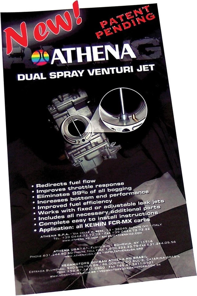 Athena - P400000180002 - Dual Spray Venturi Jet Kit for Keihin FCR-MX Carburetor - Image 4 of 4