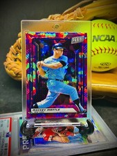 Mickey Mantle SSP /99 Pink Cracked Ice Yankees 1 RARE Card Panini POP Baseball