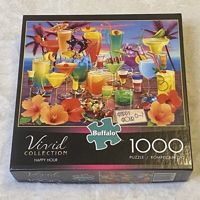 Buffalo Games Vivid Collection Happy Hour Jigsaw Puzzle Cocktail