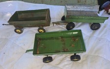 John Deere Farm Tractor Flare Side Wagon 1:16 toy Ertl pressed steel Lot 3 Total