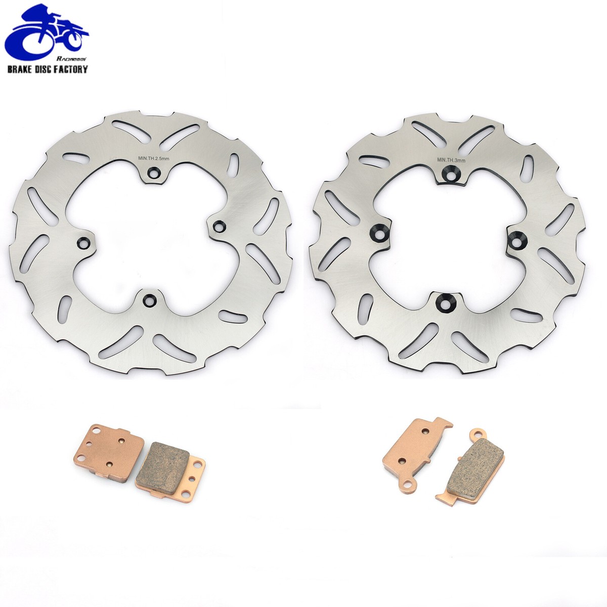 CR85R CR85RB 03-07 Front Rear Brake Disc Rotor Pads for Honda