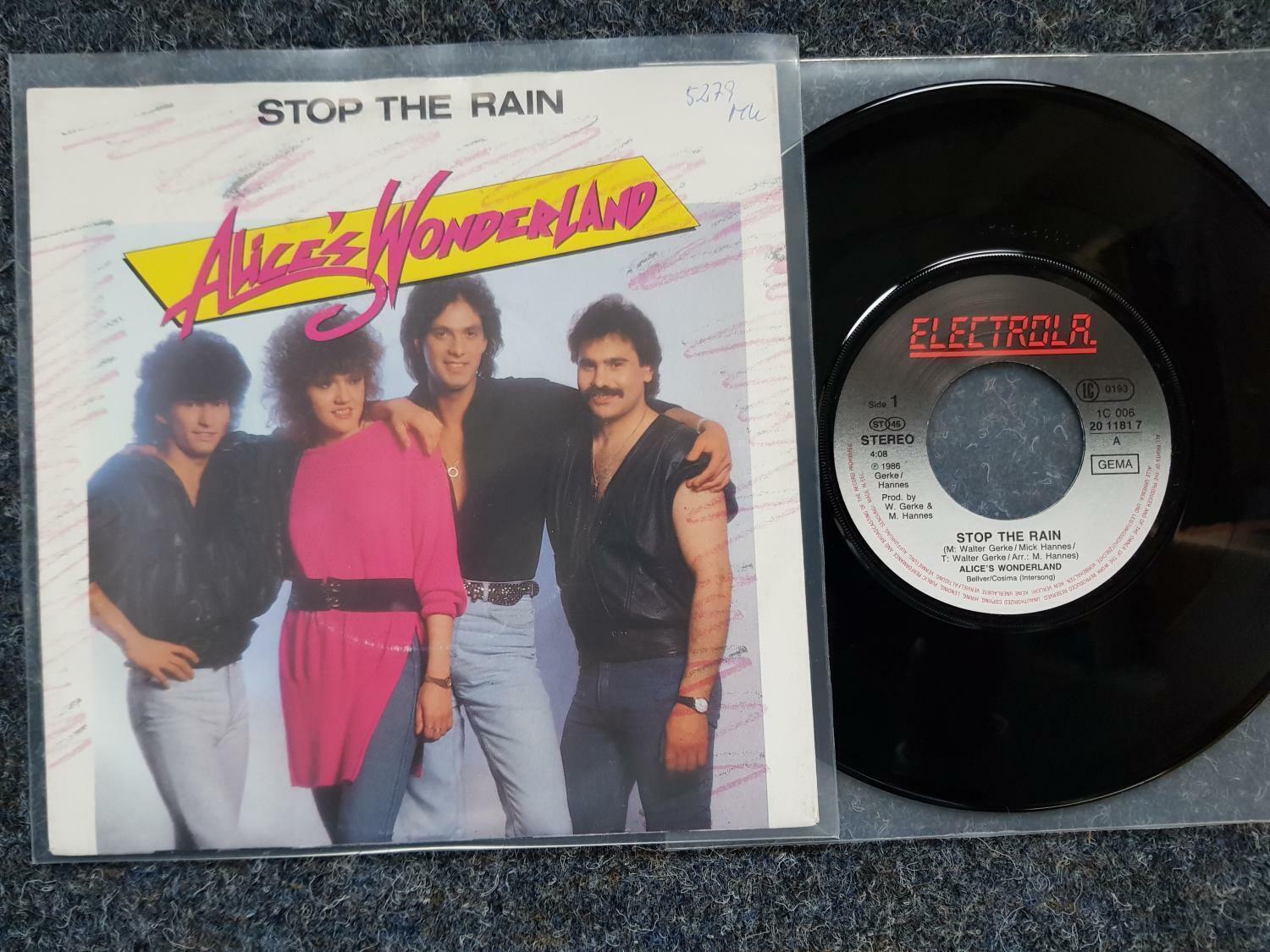 7"" Single Vinyl Alice's Wonderland - Stop the rain