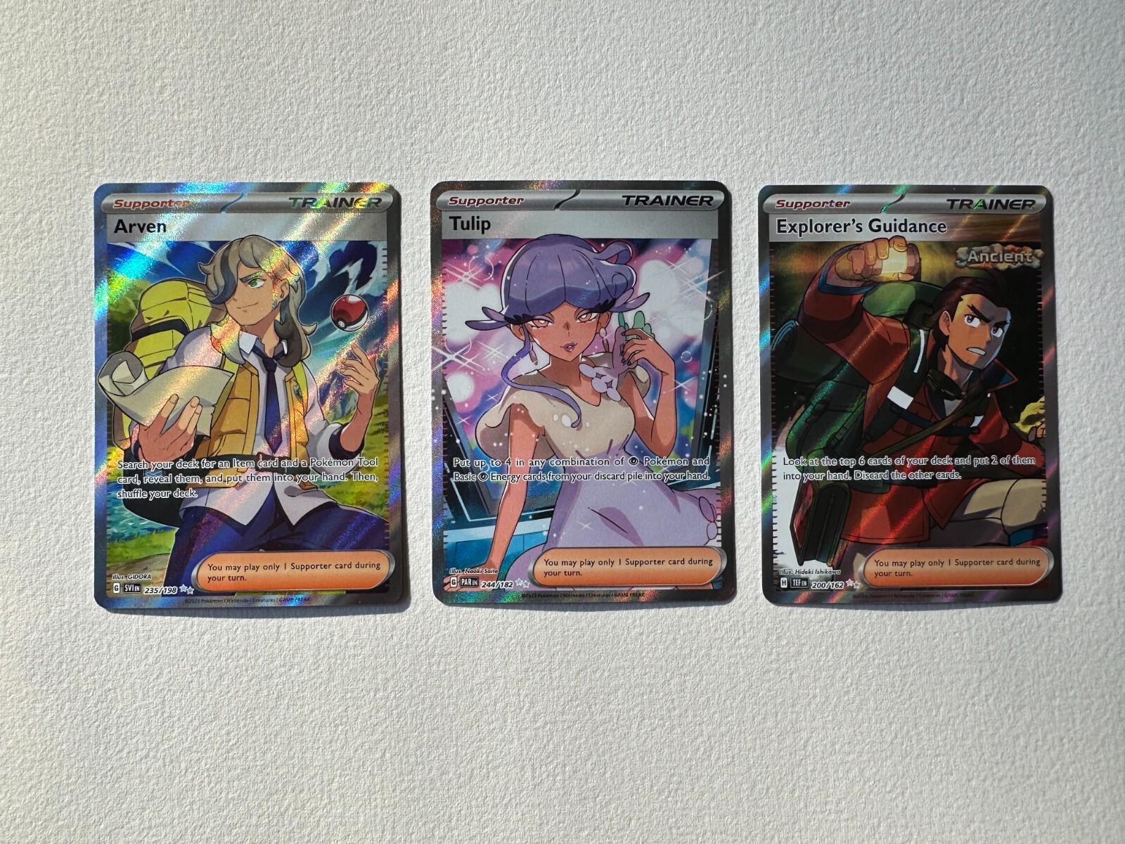 Pokemon TCG SV Full Art Trainer Card lot of 3