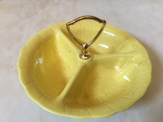 American Art Pottery, Nut/Candy Dish, Yellow, Lane & Co. Van Nuys, CA, 1960 - Image 2 of 4