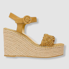  330 Veronica Beard Women's Yellow Reema Wedge Espadrille Sandal Shoe Sz US 10M