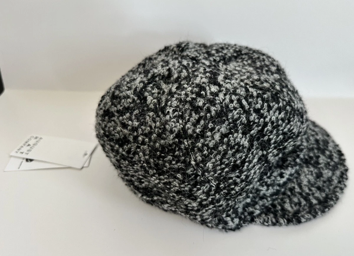 August Hat Company Black Wool Hat w Grey Pom Poms Phoenix Knit Beanie Hat with Finn Raccoon in Black/Grey Pom  main image 3