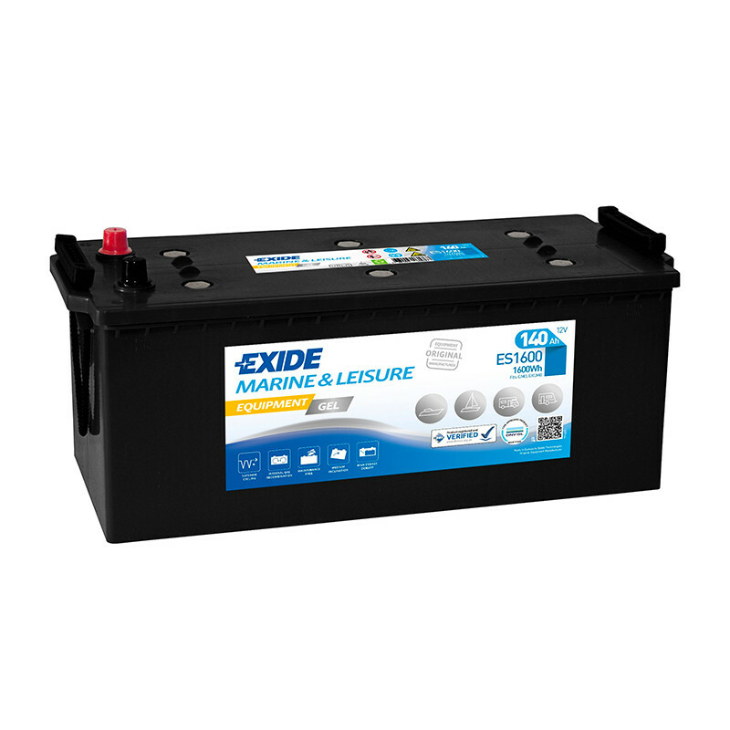 Batterie décharge lente Exide Gel ES1600 12V 140Ah pour camping-car et nautisme