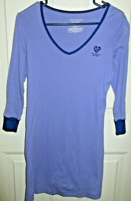 Victoria s Secret LOVE Sleep Shirt Tee Pajama Top Pink White,  Medium  (bb6).