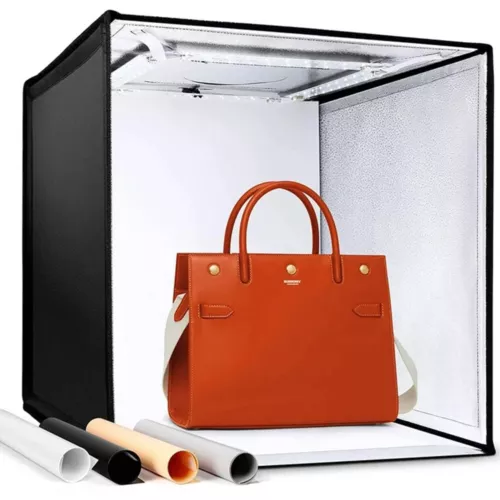 Portable Dimmable RGB Photo Light Box Tent 4 Backdrops Adjustable Brightness USA