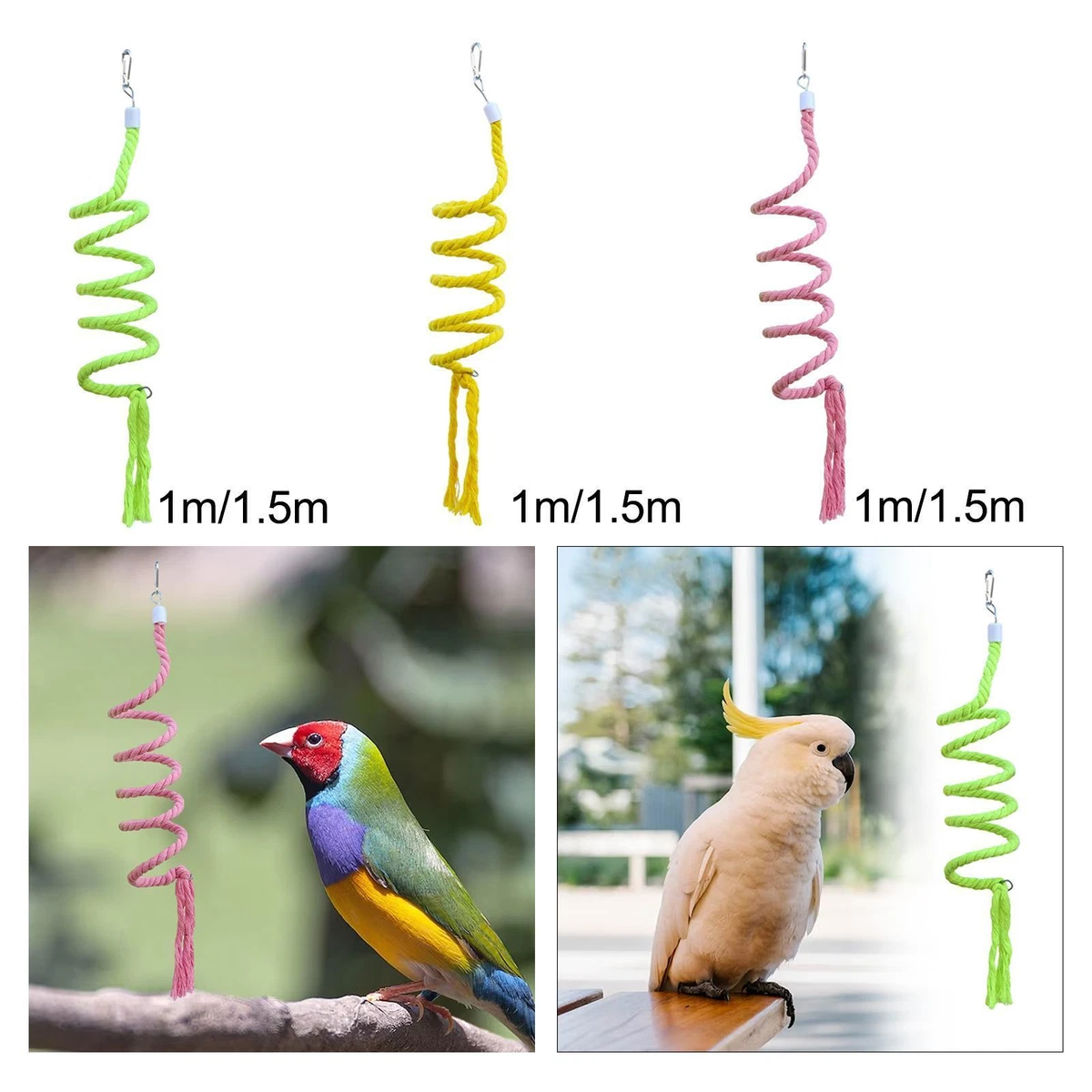 Rope perches cheap for budgies
