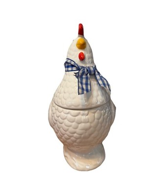Avon Gallery Originals White Chicken Cookie Jar