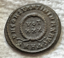 Ancient Roman Empire Coin Constantine I. Heraclea 322 AD. Vows Wreath VOT.XXX
