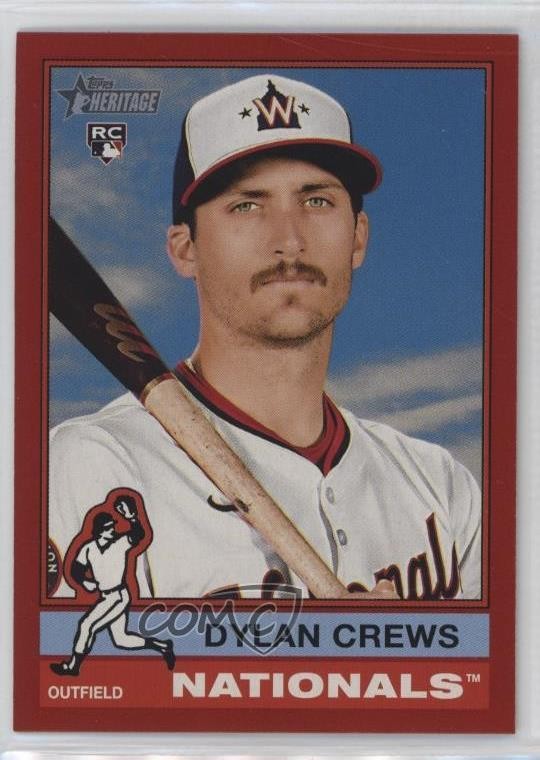 2025 Topps Heritage Red Border Dylan Crews #247 4z8