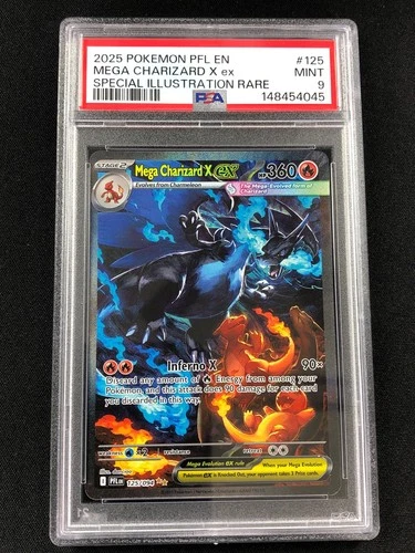 Pokemon 2025 Mega Charizard X EX 125/094 PSA 9 !