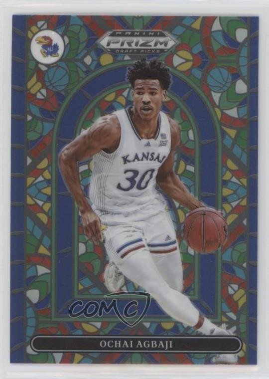 2022-23 Panini Prizm Draft Picks Stained Glass Ochai Agbaji #SG-OA Rookie RC