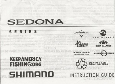 SHIMANO SEDONA SERIES  SCHEMATIC INSTRUCTION GUIDE