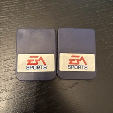Lot Of 2 EA Sports Blue Memory Cards for Playstation PS1 PSOne TESTED WORKING