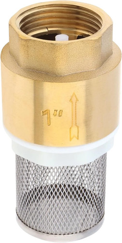 Foot Valve 1", PNXKTXO DN25 Brass Check Valve Water Pump Bottom Valves Foot Valv