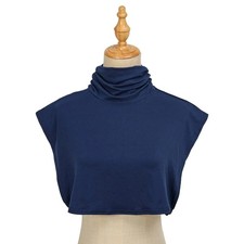 Solid Color Pleated Fake Collar for Women Sleeveless Elastic Fashion Accessory