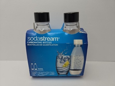 SodaStream 0.5L Carbonating Bottles Twin Pack Black BPA-Free New