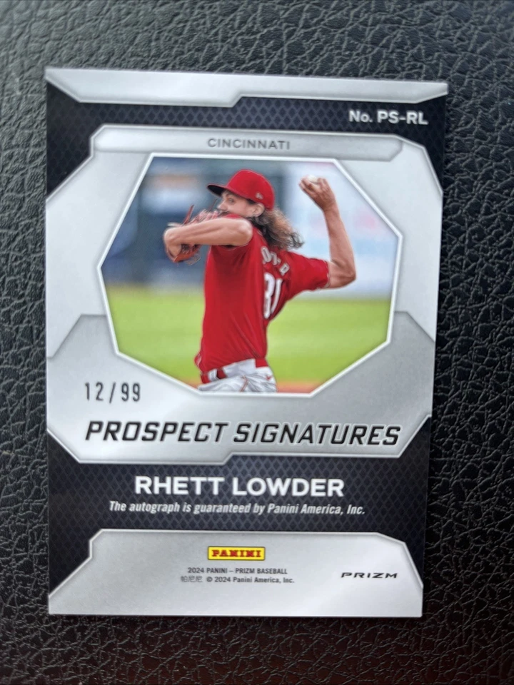 2024 Panini Prizm - Prospect Signatures Rhett Lowder #PS-RL Red Prizm /99 (RC)  - Image 2 of 2