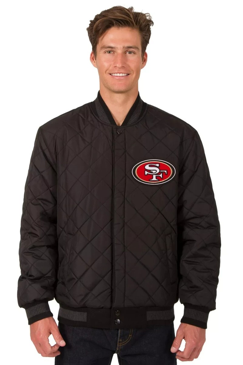 NFL San Francisco 49ers Wool Leather Reversible Jacket Embroidered