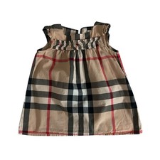 Abito smanicato Burberry bambino Davina Bloomer Nova quadri a quadri taglia 6M