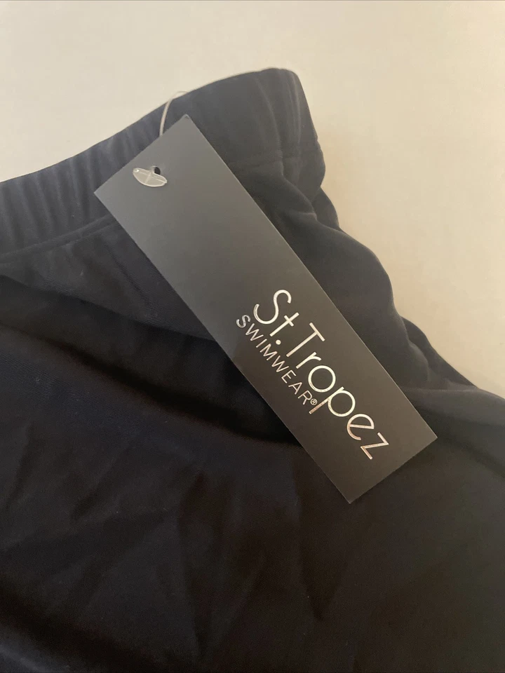 St Tropez Traje de Baño Pantalones Cortos Mujer 18W Negro Ligero Nylon Elastizado Playa Verano Foto 2 de 4