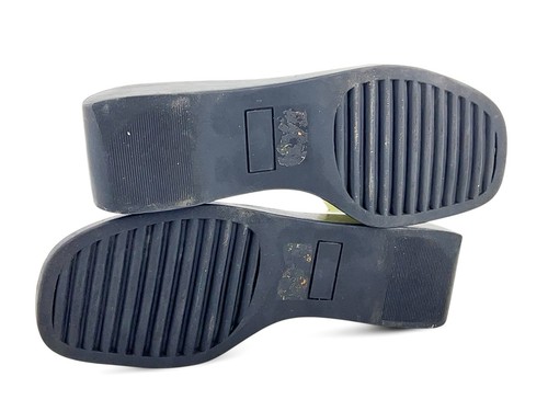 Y2K 90S Womens Lime Green Cutout Jelly Sandals Size 10.5-11 Matte - Picture 10 of 11