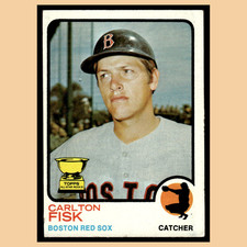 Carlton Fisk #193 1973 Topps Boston Red Sox Baseball Card MLB EX