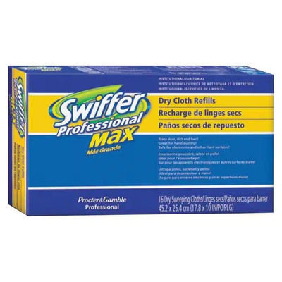 Swiffer Max Dry Cloth Refills 16 Count Sweeper Pads Trap Lock Dust Dirt Floors