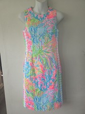 Lilly Pulitzer Mila Shift Dress Size 00 Multicolor Tropical/ garden party