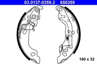 Bremsbackensatz ATE 03.0137-0359.2 FüR Fiat Punto 16V 188 233 235 253 255 333