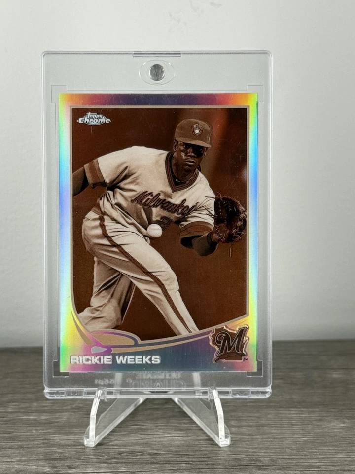 2013 Topps Chrome - Rickie Weeks #108 refractor sepia/75 Foto 2 de 4