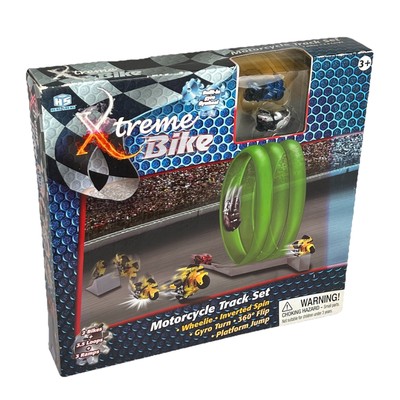 Heng Sheng Xtreme Bike Motorcycle Track Set 2 Bikes 3.5 Loops 3 Ramps New In Box
